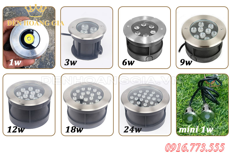 Các sản phẩm đèn led âm nước gắn âm