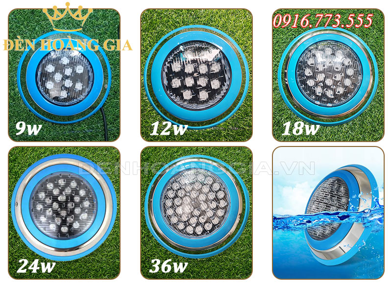 Đèn led hồ bơi đủ loại công suất