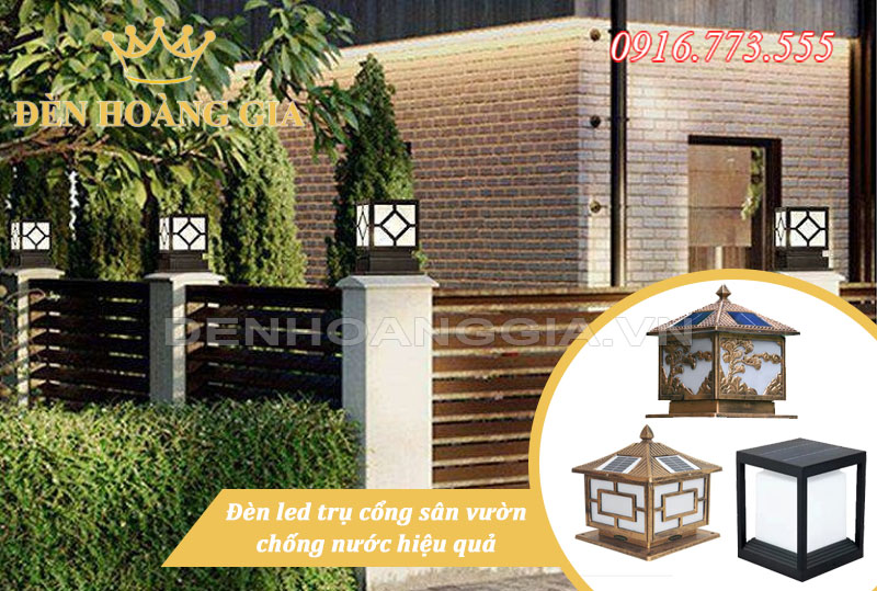 Đèn led trụ cổng chống nước