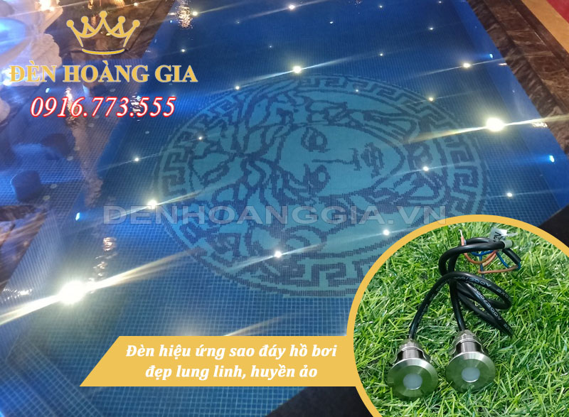 hiệu ứng sao đáy hồ bơi đẹp lung linh