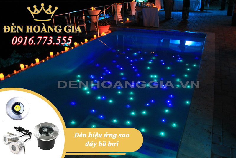 Ý tưởng đèn hiệu ứng sao đáy hồ bơi