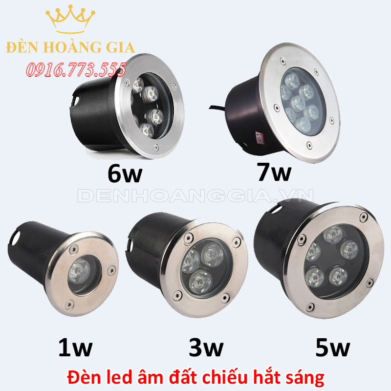 Đèn led hắt cây âm đất 1w, 3w, 5w, 6w, 7w