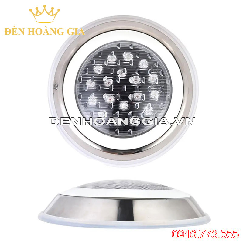Đèn led bể bơi 36w viền trắng