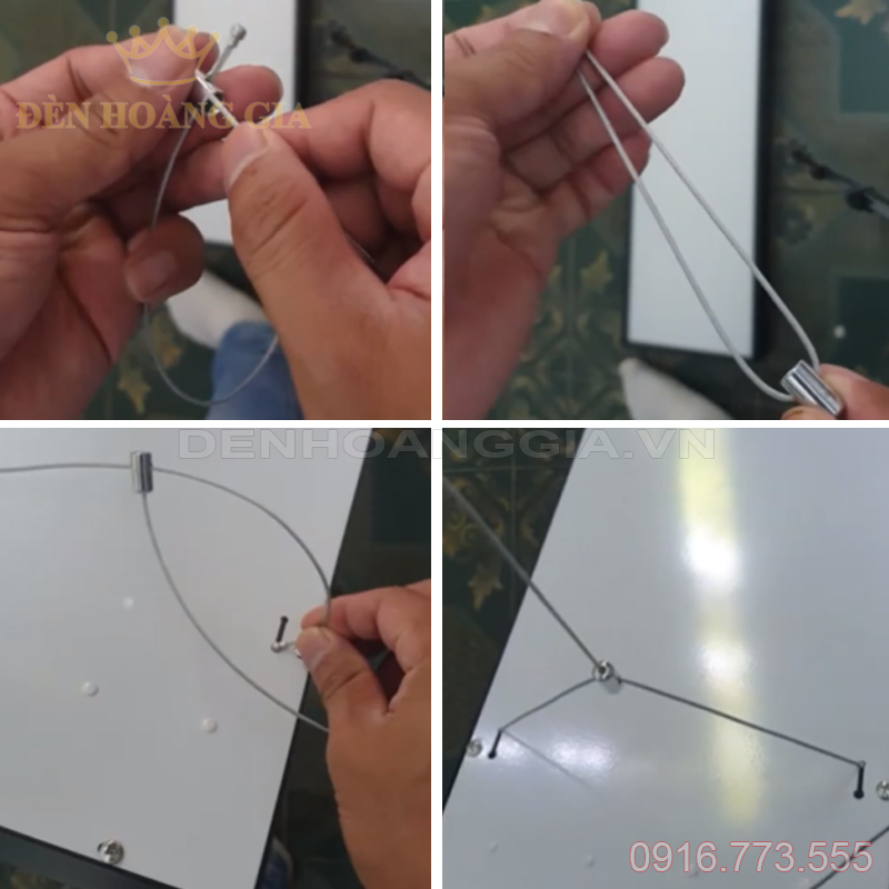 kết nối dây cap với đèn thả văn phòng