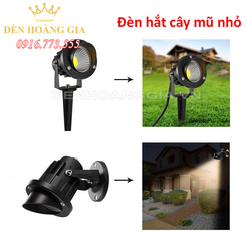 Ứng dụng của đèn led hắt cây mũ nhỏ