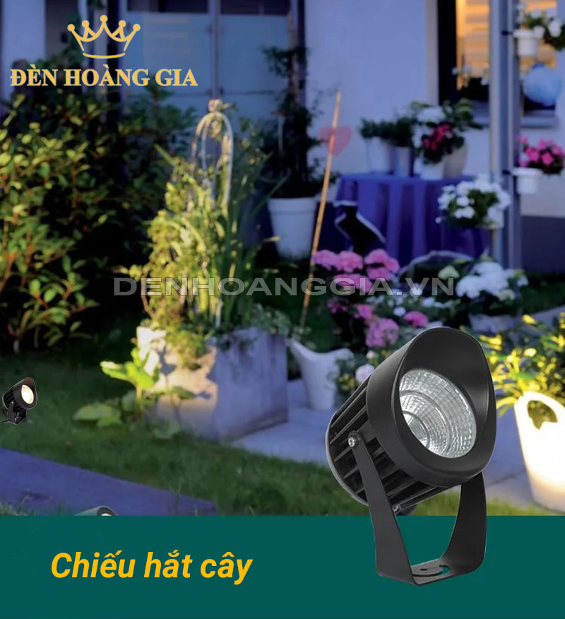 Đèn led chiếu điểm COB có mũ chiếu cây