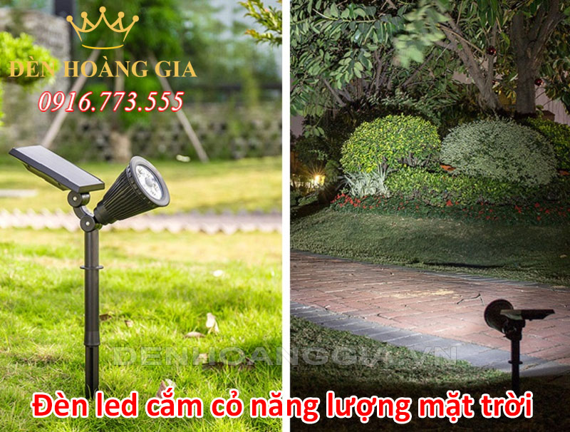 Đèn led cắm cỏ năng lượng mặt trời