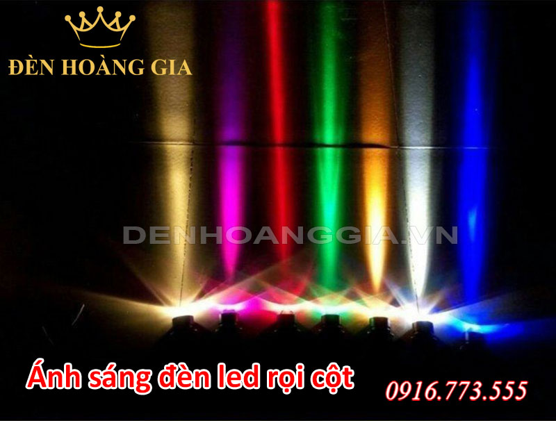 Ánh sáng đèn led rọi cột