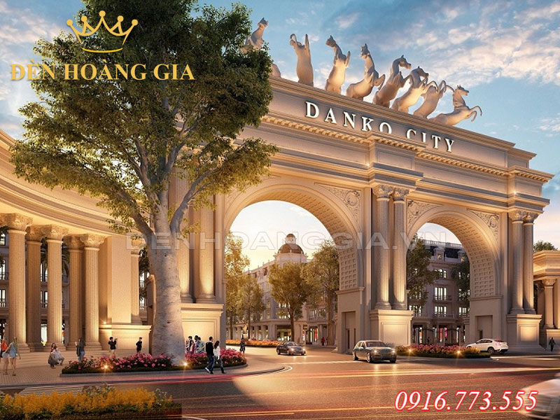Chiếu sáng cho cổng chào Danko City
