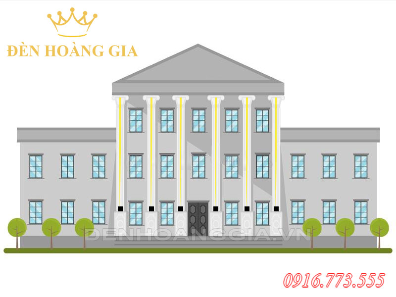 Lắp đèn led rọi cột từ dưới chân cột