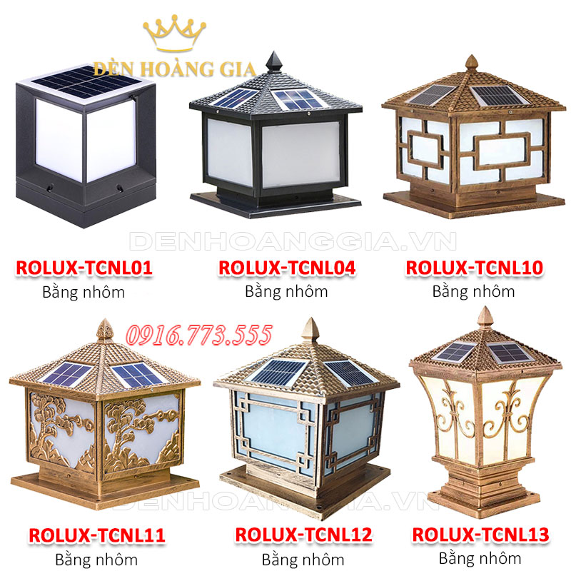 Các mẫu đèn trụ cổng năng lượng mặt trời