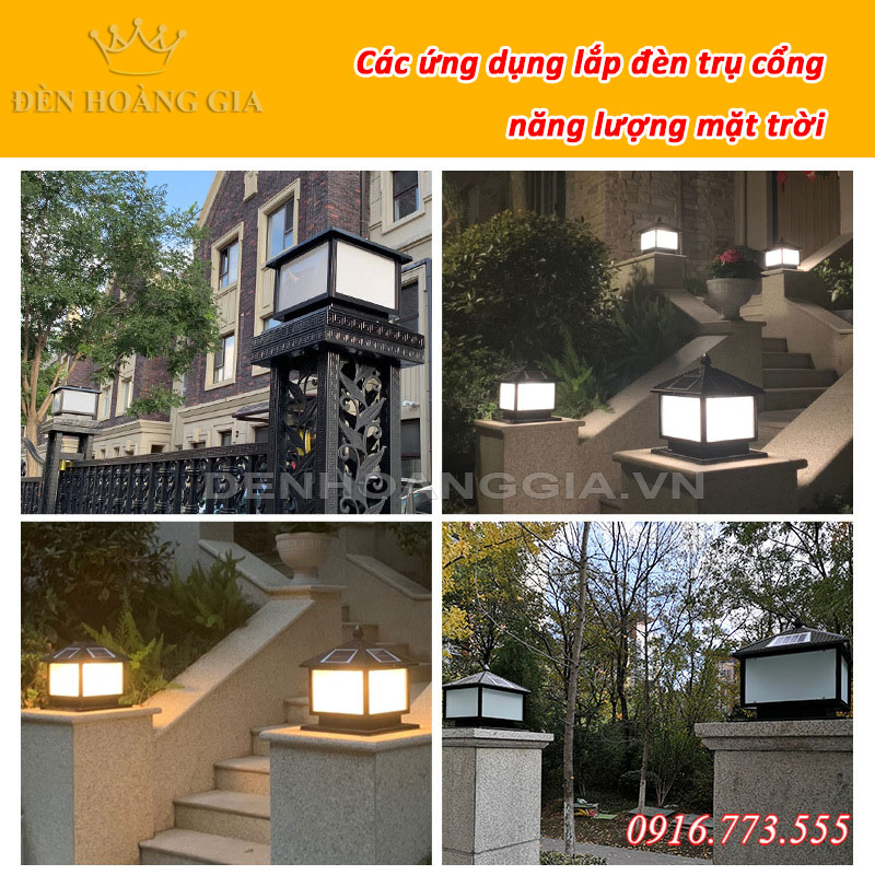Các ứng dụng lắp đèn trụ cổng năng lượng mặt trời
