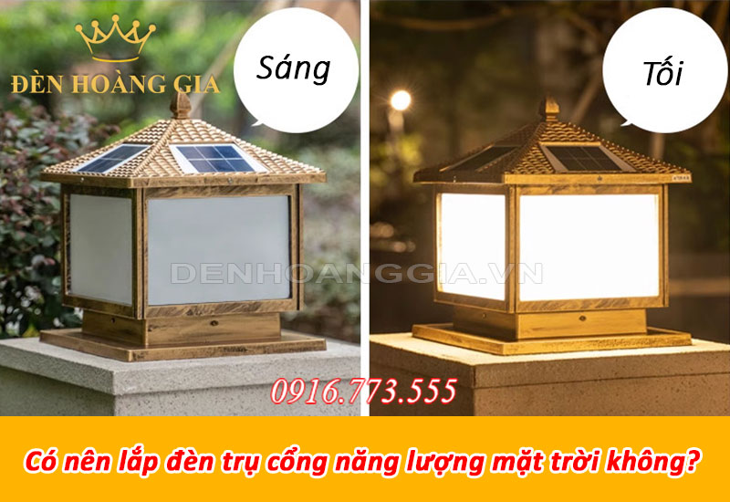 Có nên lắp đèn trụ cổng năng lượng mặt trời không?