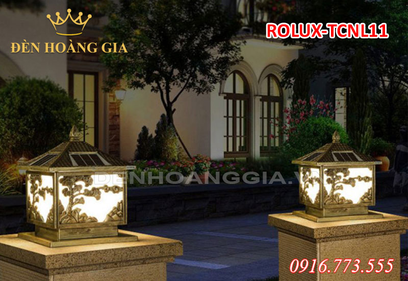 Công trình lắp đèn trụ cổng vuông ROLUX-TCNL11