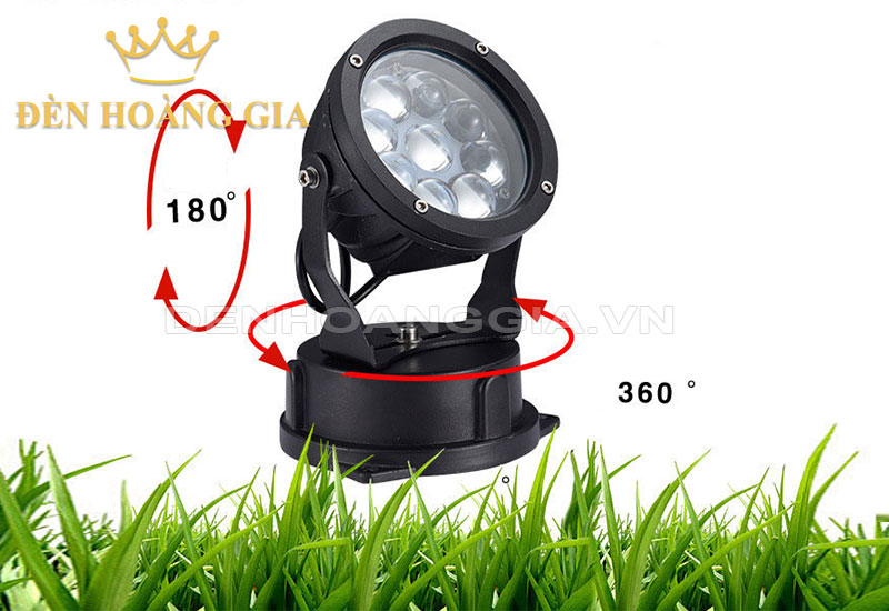 Đèn led rọi cột chân đế có khả năng xoay chỉnh linh hoạt