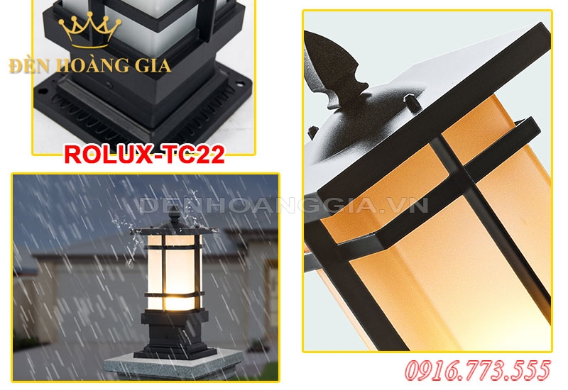Đèn trụ cổng Rolux-TC22
