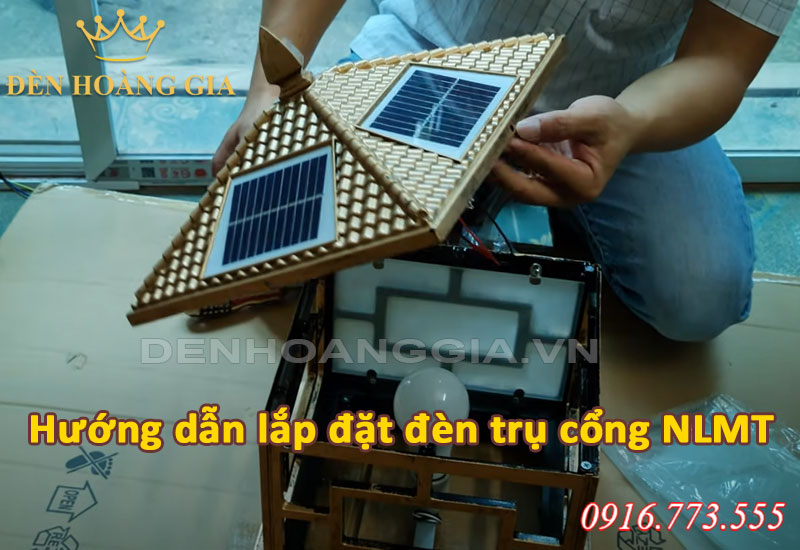 Hướng dẫn cách lắp đặt đèn trụ cổng năng lượng mặt trời