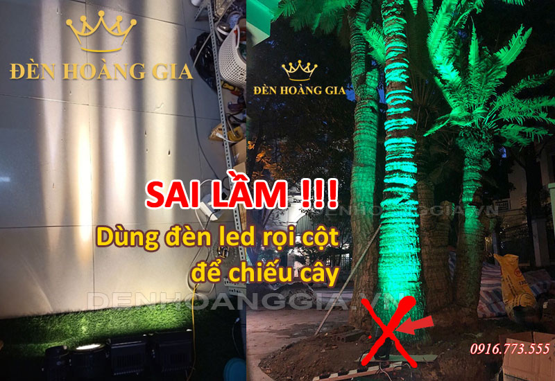 Sai lầm khi mua đèn led rọi cột để chiếu cây