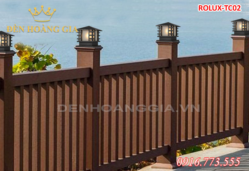 Lắp đèn trụ cổng cho lan can bờ hồ
