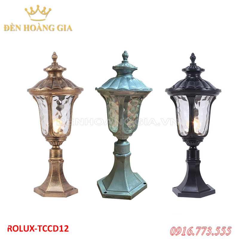 Đèn trụ cổng cổ điển ROLUX-TCCD12