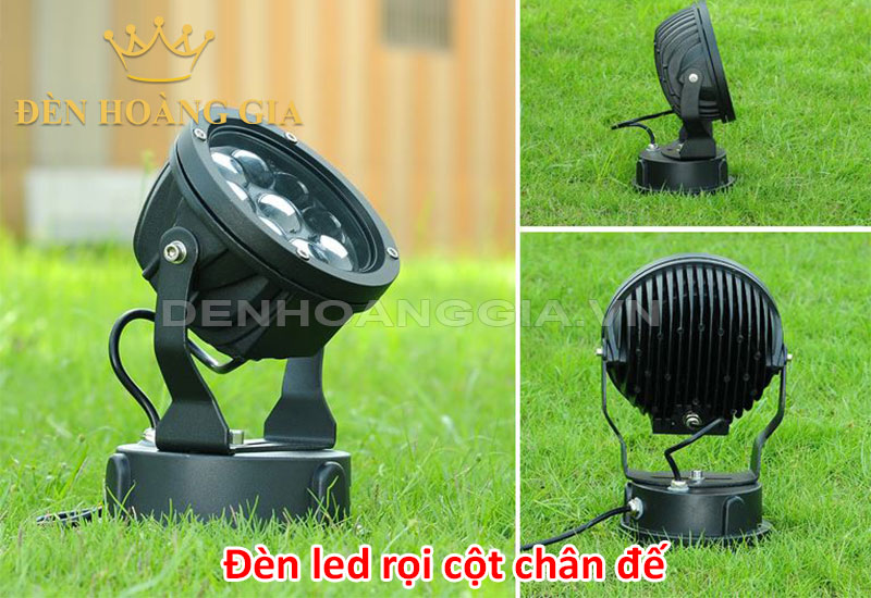 Đèn led rọi cột chân đế có thiết kế chắc chắn
