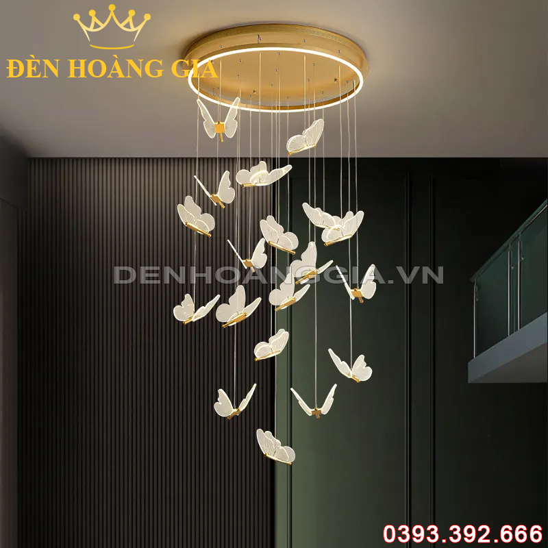 Đèn Led thả thông tầng Hồ Điệp 19C Rolux-DCTTHD19C