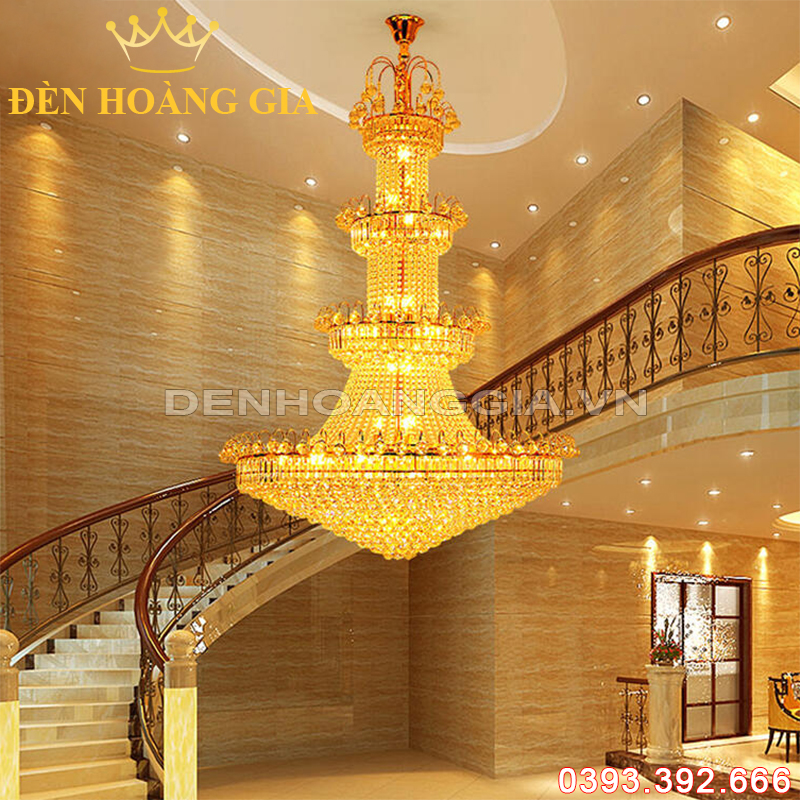 Đèn Led thả thông tầng Pha lê Rolux-DCTTLUX2118