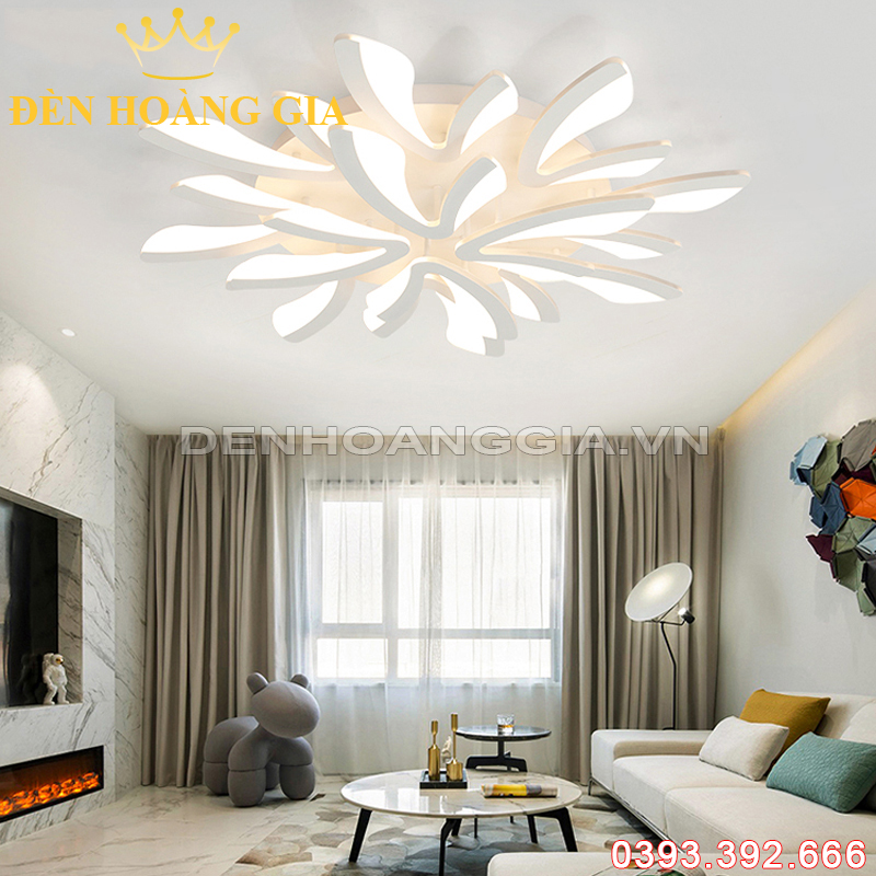 Đèn led mâm mica 12 cánh Rolux-MMC12C2001