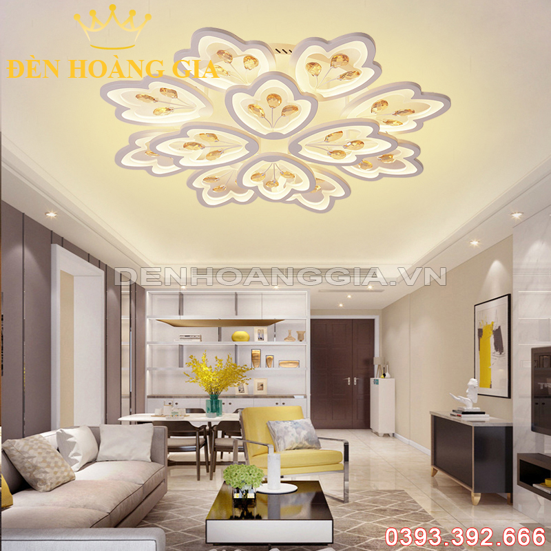 Đèn led mâm mica 12 cánh Rolux-MMC12C2040