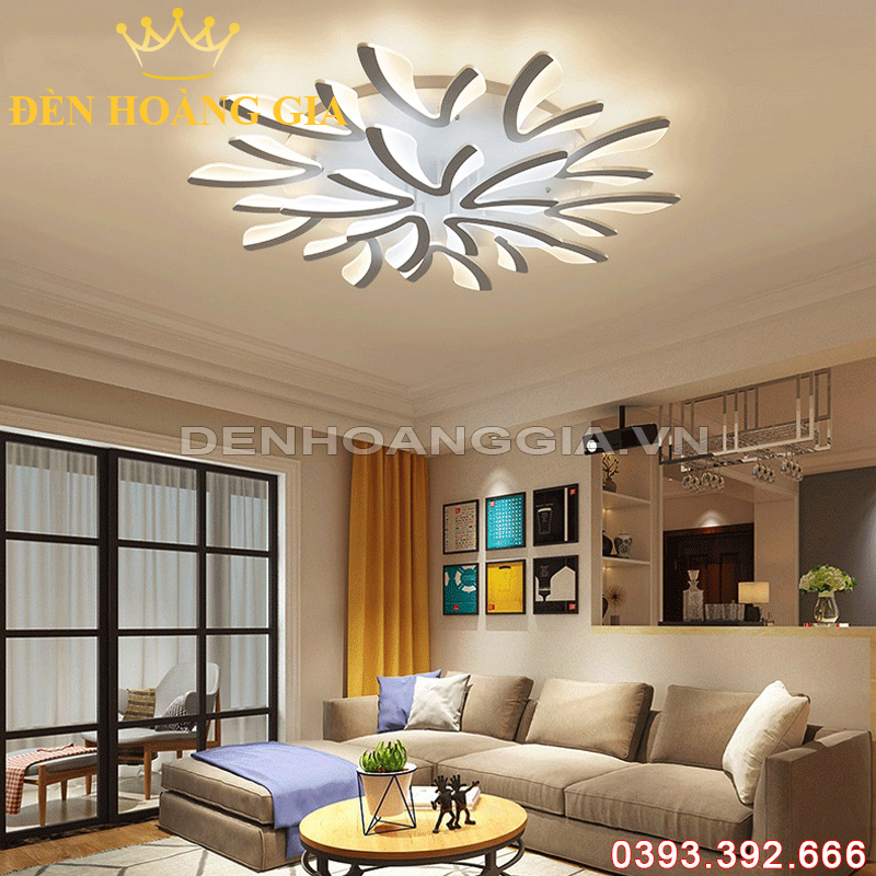 Đèn led mâm mica 15 cánh Rolux-MMC15C2001