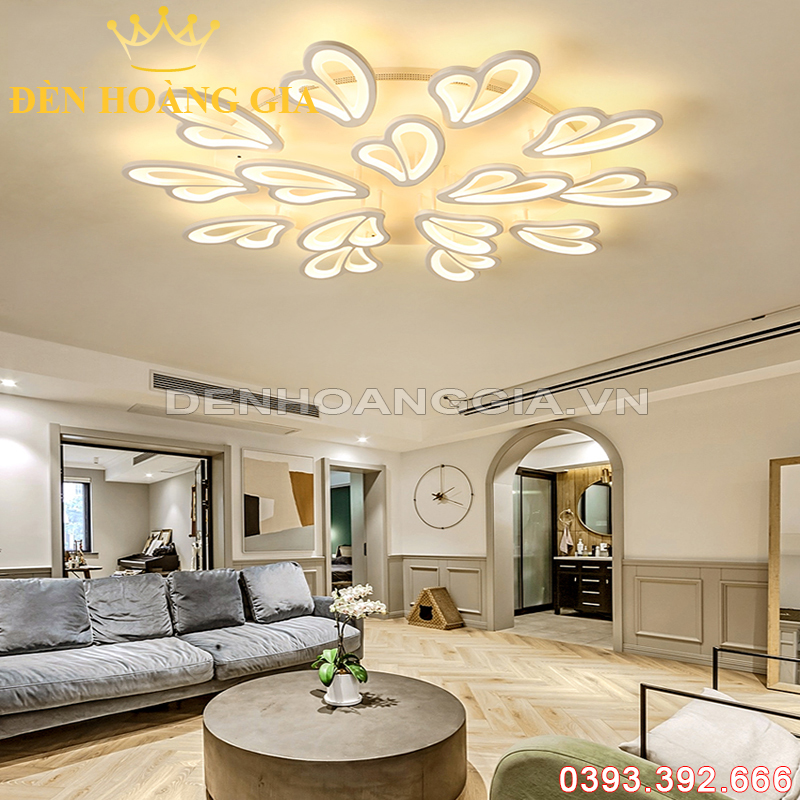 Đèn led mâm mica 15 cánh Rolux-MMC15C2035