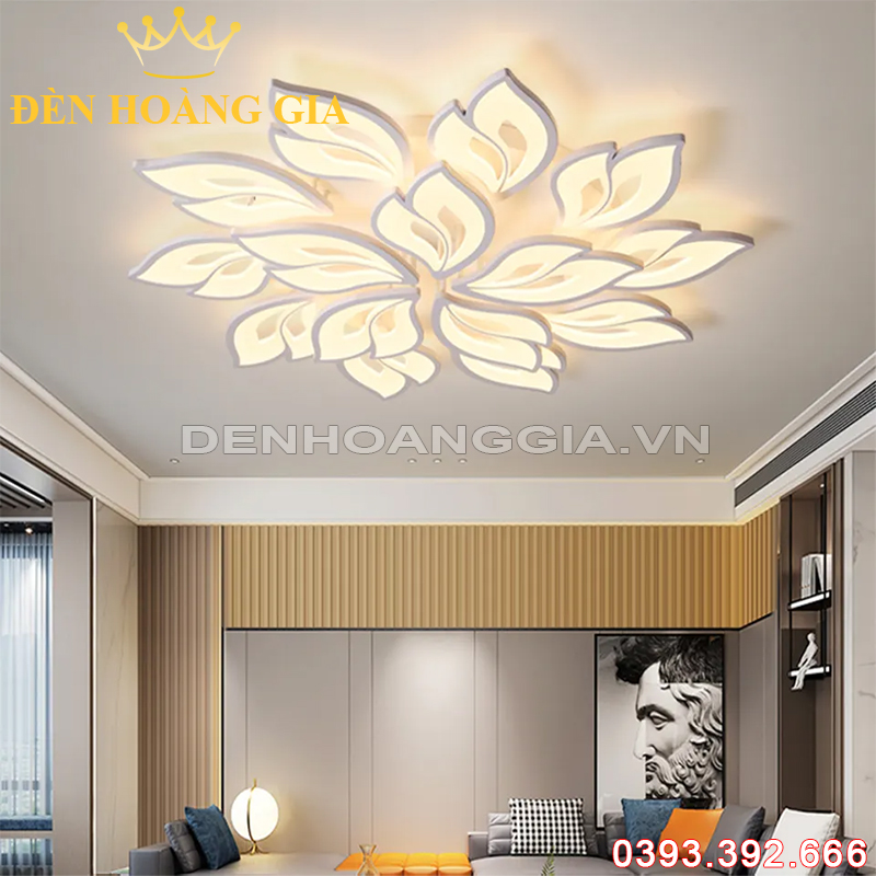 Đèn led mâm mica 15 cánh Rolux-MMC15C2046