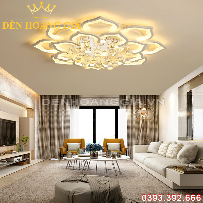 Đèn led mâm mica 16 cánh Rolux-MMC16C2042