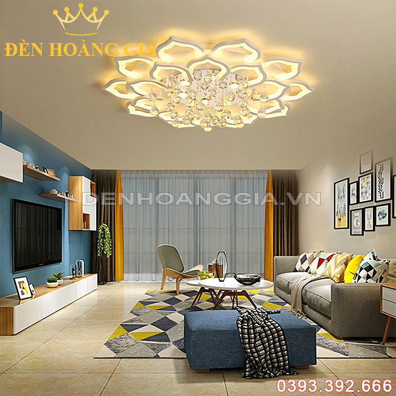 Đèn led mâm mica 20 cánh Rolux-MMC20C2042