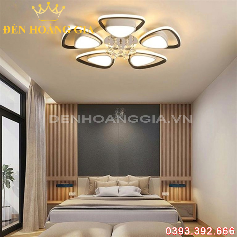 Đèn led mâm mica 5 cánh Rolux-MMC5C2066