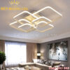 Đèn led mâm mica 6 vòng Vuông Rolux-MMC6V2015