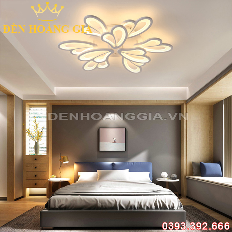 Đèn led mâm mica 9 cánh Rolux-MMC9C2035