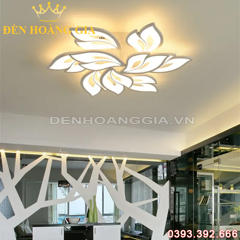 Đèn led mâm mica 9 cánh Rolux-MMC9C2046