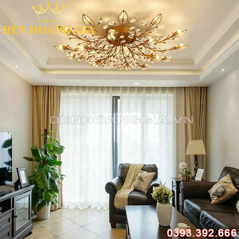 Đèn led mâm mica Gold Rolux-MMCKT001G