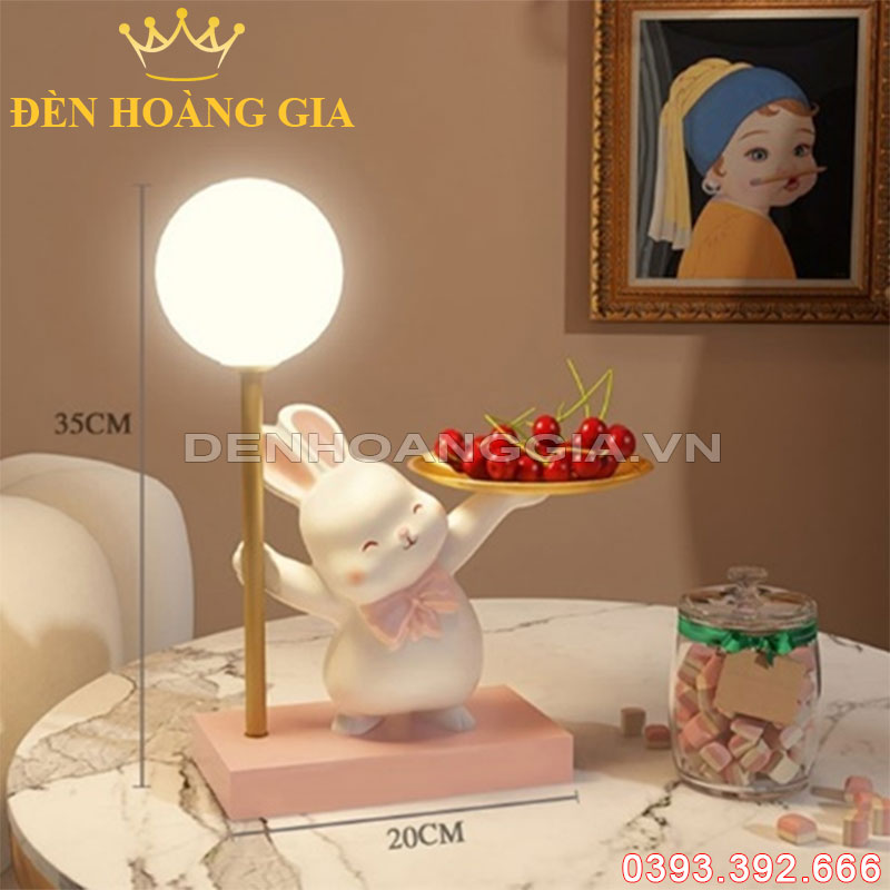 Đèn bàn Decor Thỏ trắng Rolux-DBTT