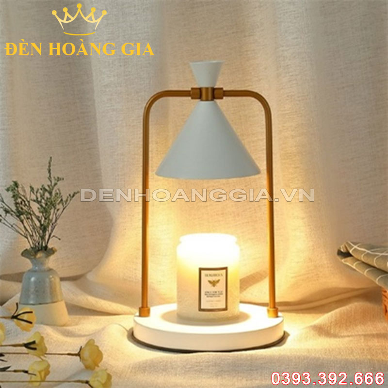 Đèn bàn Đốt nến Trắng Rolux-DBDN2323WH