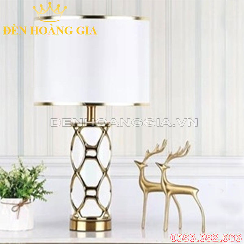 Đèn bàn trang trí hiện đại Gốm trắng Rolux-DB1929WH