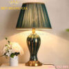 Đèn bàn trang trí hiện đại Gốm xanh Rolux-DB1939BL