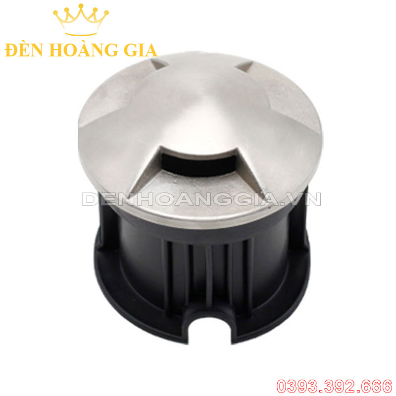 Đèn led âm đất hắt ngang Inox 3 hướng