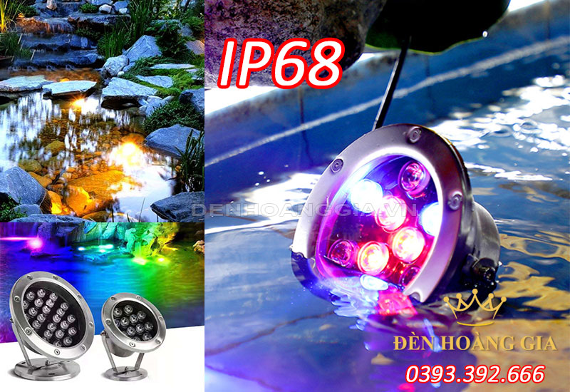 Đèn led âm nước IP68 chống nước tuyệt đối