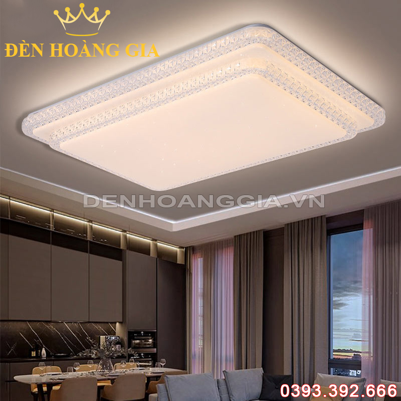 Đèn led mâm Chữ nhật hiện đại 2022 Rolux-DMOTHD950