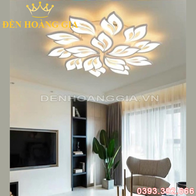 Đèn led mâm mica 12 cánh Rolux-MMC12C2046