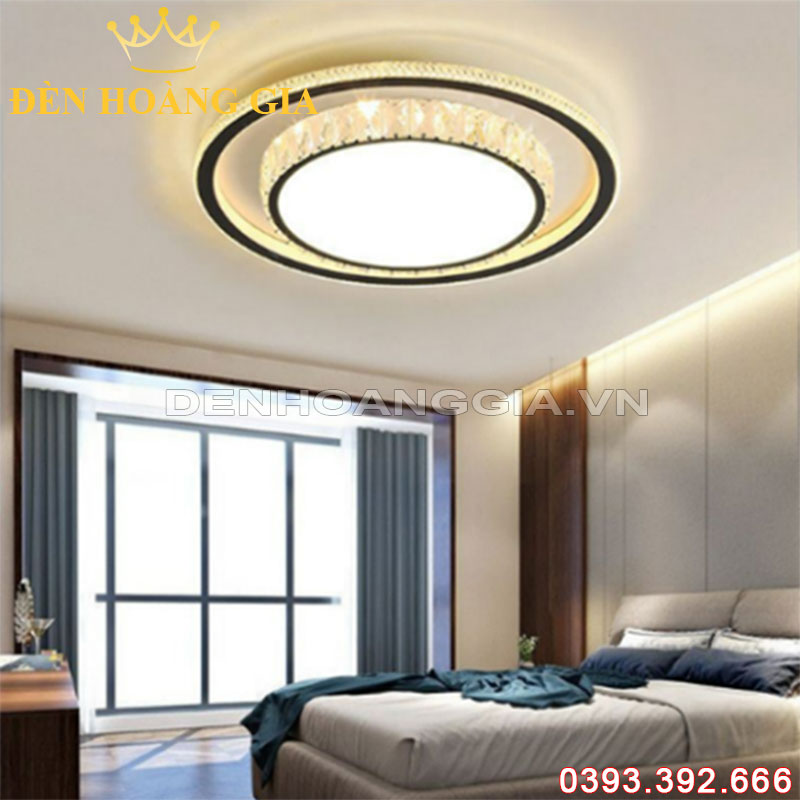 Đèn led mâm ốp trần Tròn hiện đại Rolux-DMOTTQ158500
