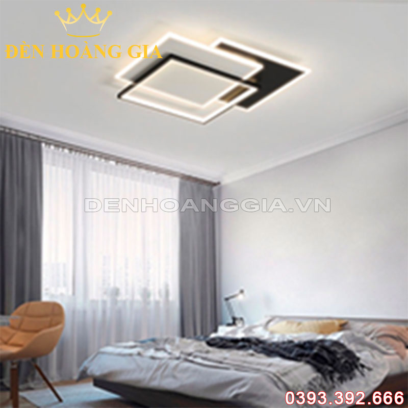 Đèn led mâm ốp trần Vuông hiện đại Rolux-DMOTHB92500