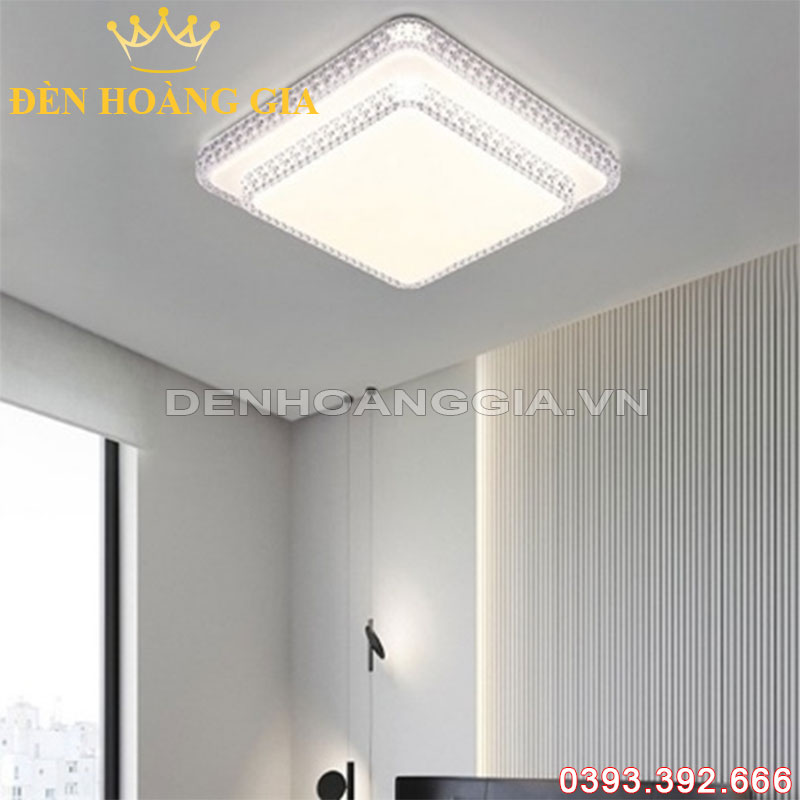 Đèn led mâm ốp trần Vuông hiện đại Rolux-DMOTV2022500